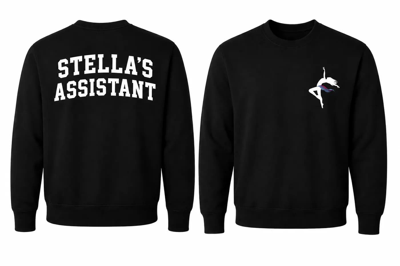“Assistant” crewneck, Black